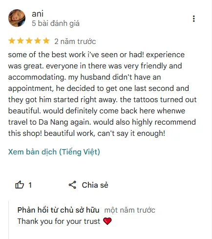 Đánh giá của khách hàng